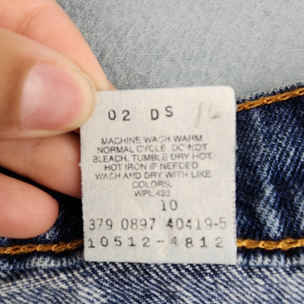 Vintage Levi's 512 Slim Tapered Jeans Juniors 9 Blue High Rise Denim USA 90s - Picture 3 of 12